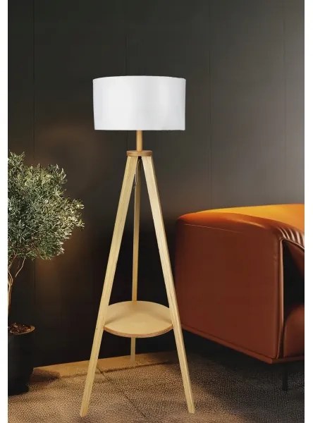 Fehér állólámpa 1xE27/40W/230V