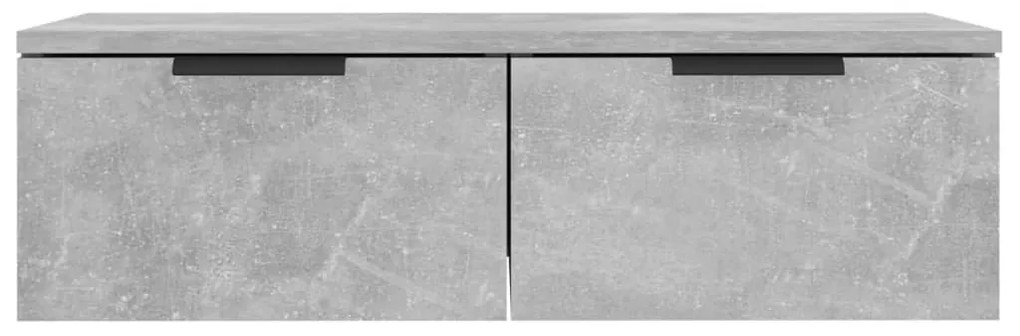 2 db betonszürke szerelt fa fali szekrény 68 x 30 x 20 cm
