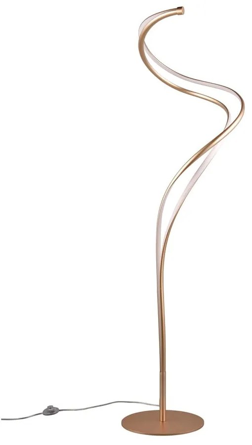 Aranyszínű LED állólámpa fém búrával (magasság 160 cm) Nala – Trio Select