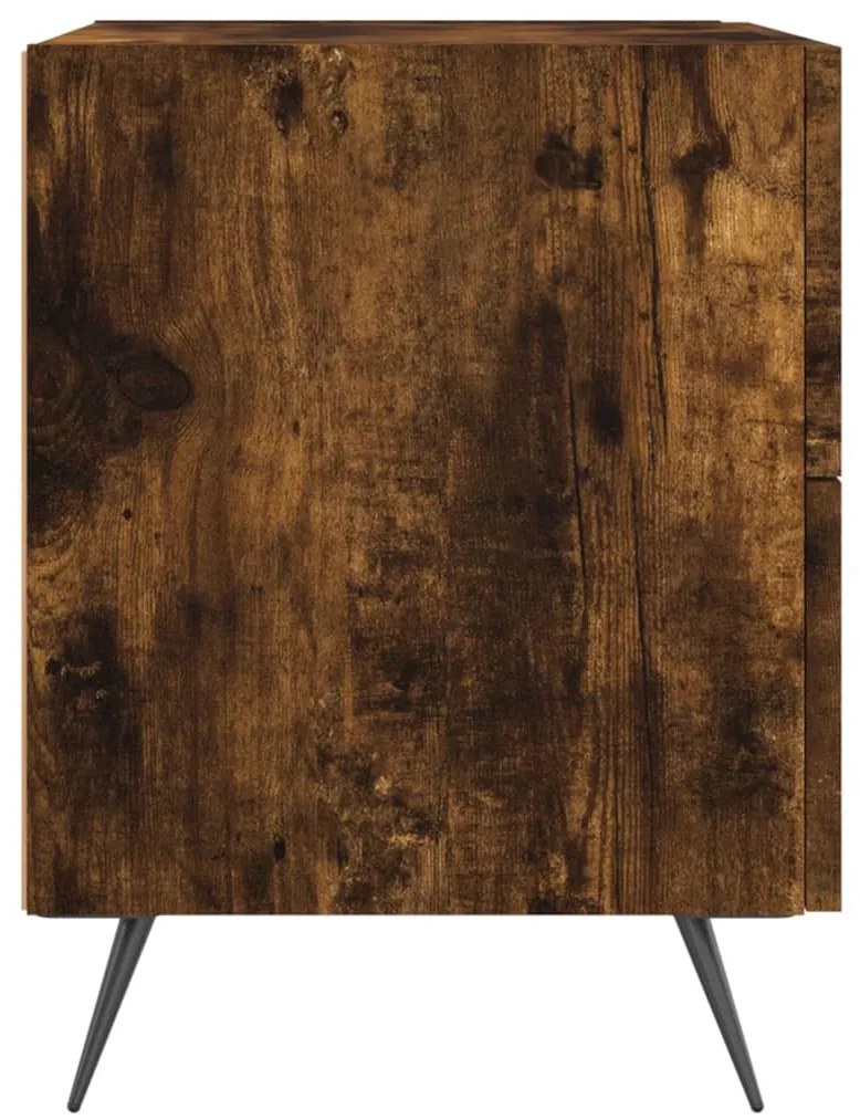 Füstös tölgy színű szerelt fa éjjeliszekrény 40 x 35 x 47,5 cm