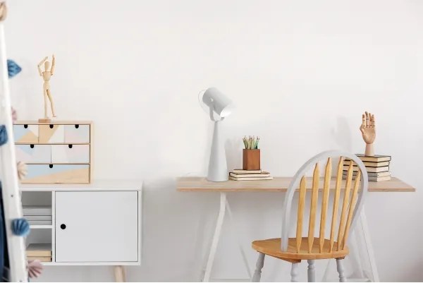 Kanlux 36260 - LARATA asztali lámpa 1xE27/5W/230V, fehér