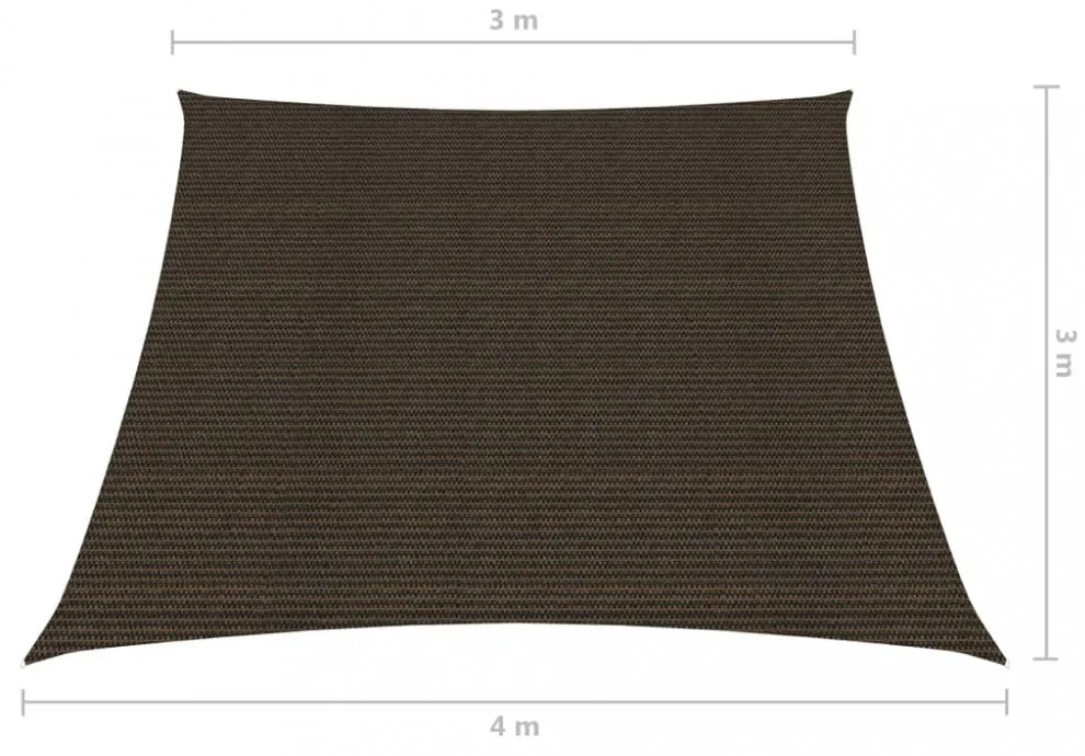 barna HDPE napvitorla 160 g/m² 3/4 x 3 m