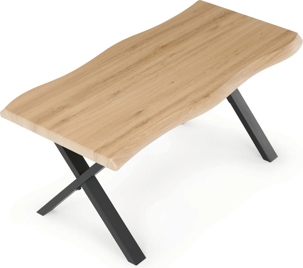 CT-F4312 OAK natúr MDF dohányzóasztal 60 × 120 cm