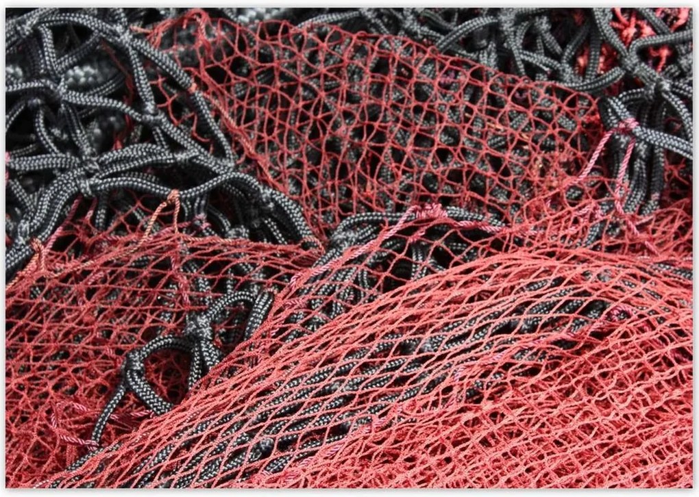 Poszterek 100x70 Piros halászháló