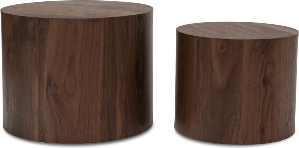 Dohányzóasztal szett dió színben LEILA