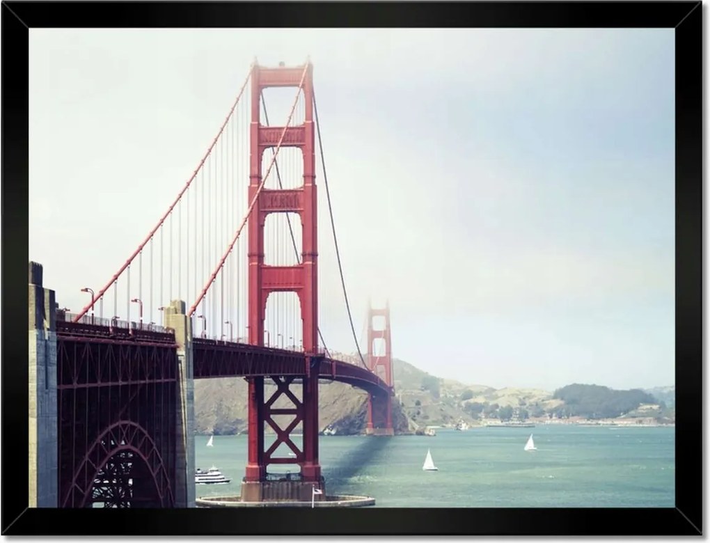 Poszterek keretben 40x30 Golden Gate nappal