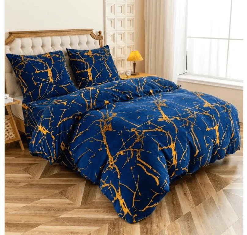 Mikroplüss ágyneműhuzat AXIS kék Ágyneműhuzat mérete: 70 x 80 cm | 140 x 200 cm