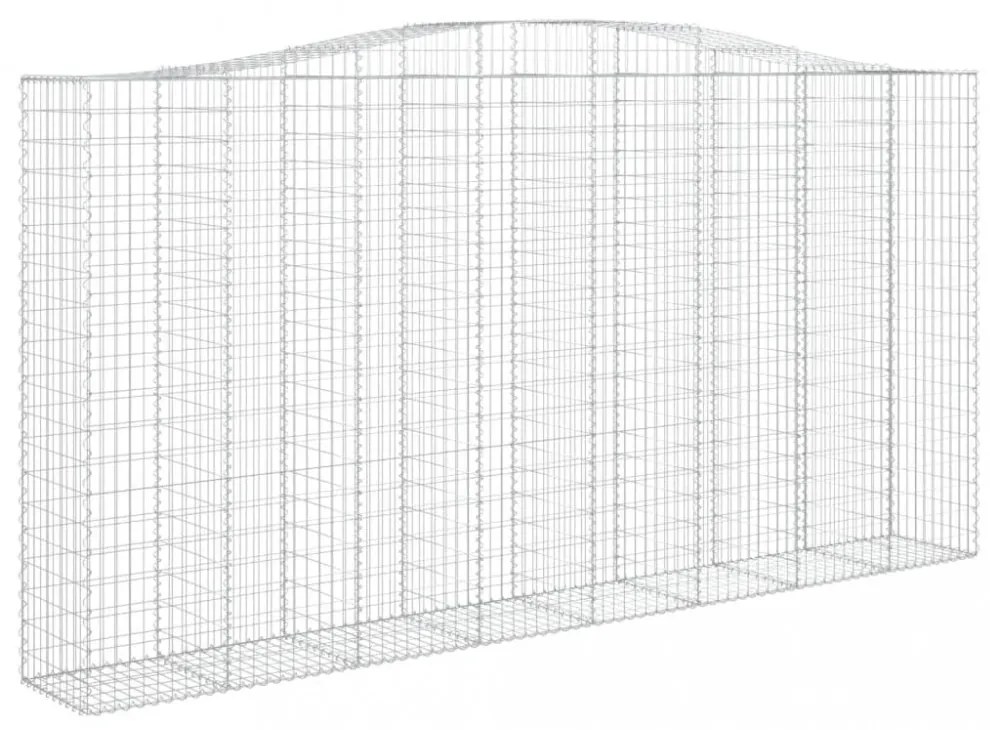 3 db íves horganyzott vas gabion kosár 400x50x200/220 cm