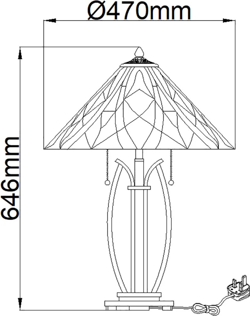 Elstead Lighting VICTORY & HOLMES QZ-VICTORY-TL Asztali lámpa 2x60W/E27