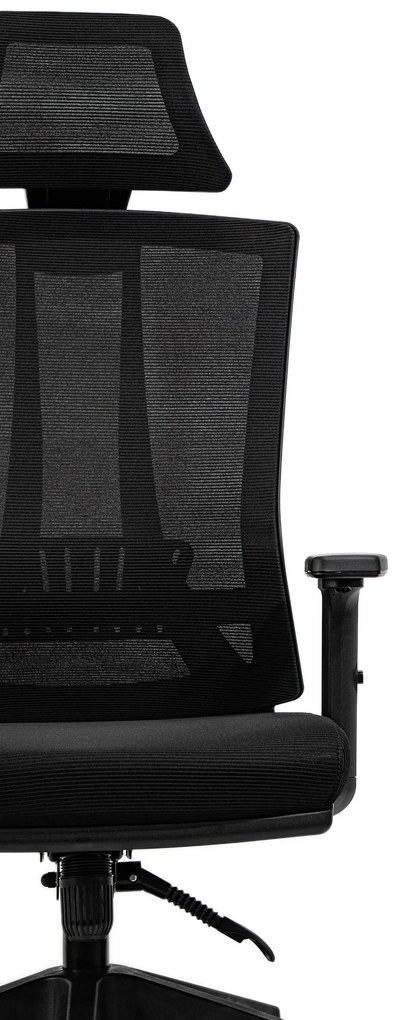 Ello ergonómikus irodai forgószék deréktámasszal, fejtámasszal, 3D Air mesh hálós