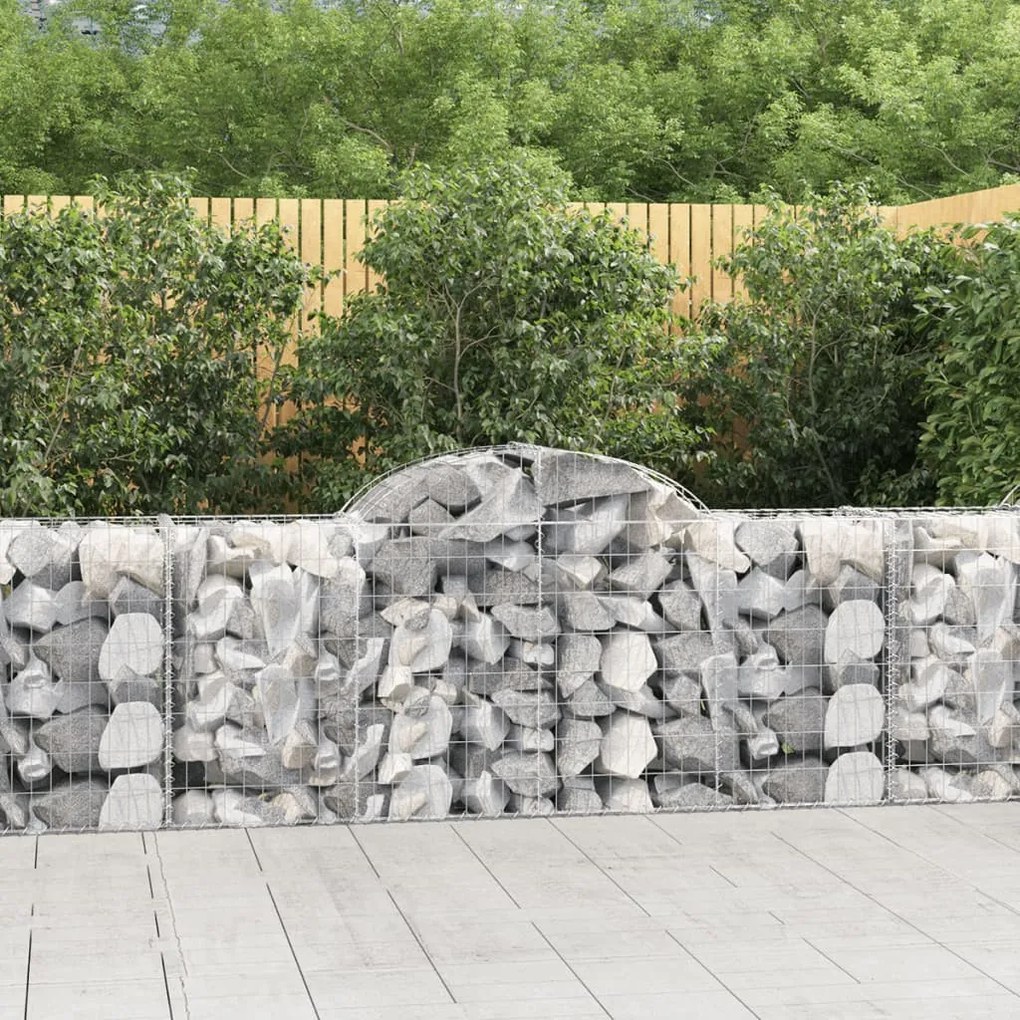 11 db íves horganyzott vas gabion kosár 200x50x80/100 cm