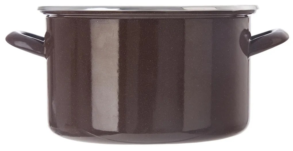 Orion Smaltált fazék szegéllyel Brown, 4 l, 4 l