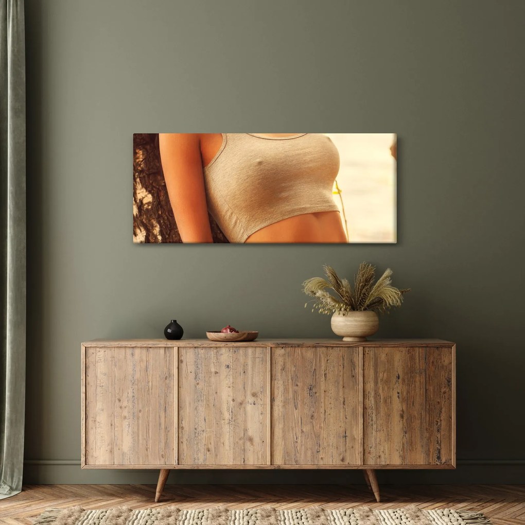 Kép - nő a fa mellett (120x50 cm)