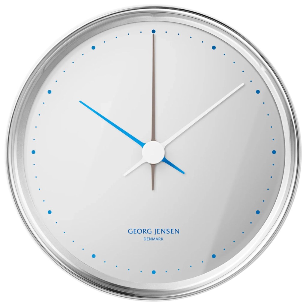Henning Koppel falióra, 10 cm, polírozott rozsdamentes acél - Georg Jensen
