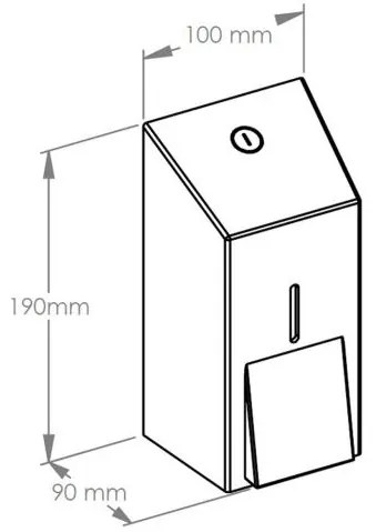 Folyékony szappanadagoló Merida Stella Mini 400 ml, fehér