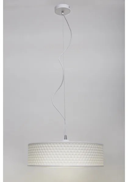 Csillár zsinóron GARDA 1xE27/60W/230V átm. 40 cm fehér