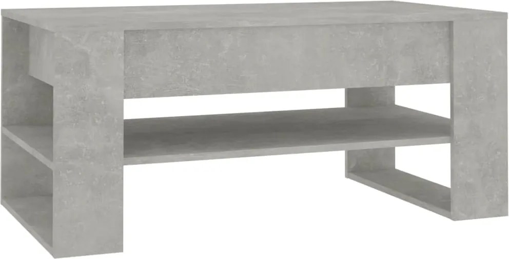 vidaXL betonszürke szerelt fa dohányzóasztal 102 x 55 x 45 cm