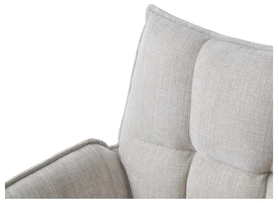 Krémszínű kárpitozott étkezőfotel szett 2 db-os Marilla – Unique Furniture