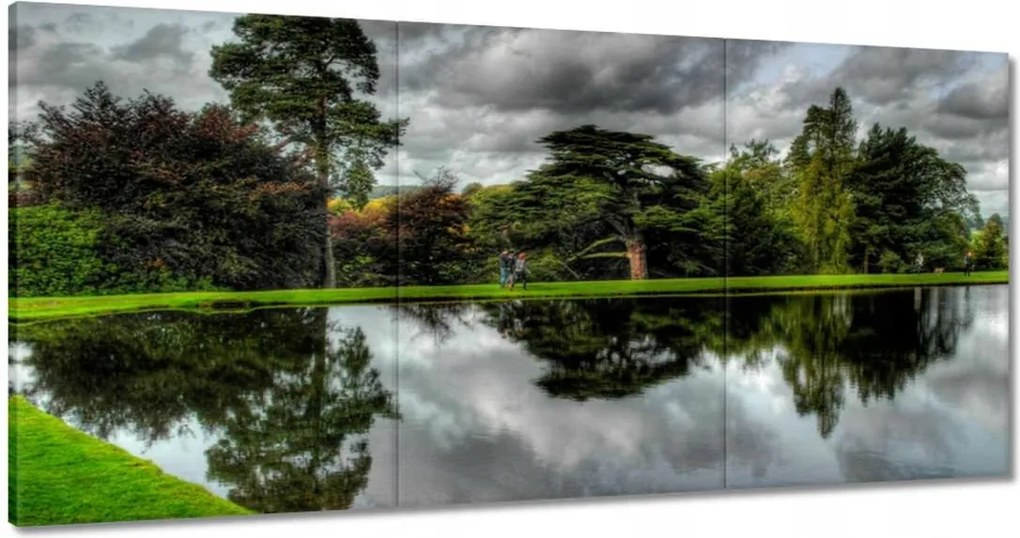 Vászonkép 180x90 Az ég tükröződik a víztükörben