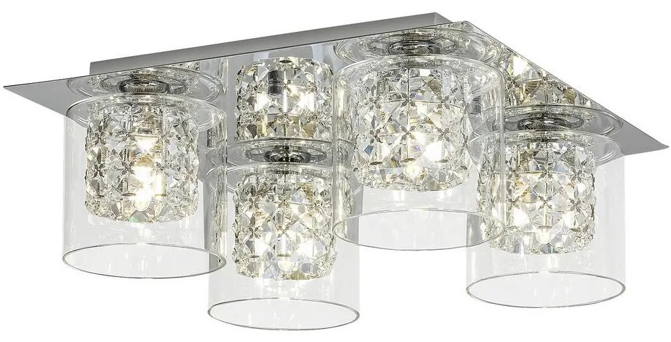 Rabalux 3115 - Kristály mennyezeti lámpa DUCHESS 4xG9/40W/230V