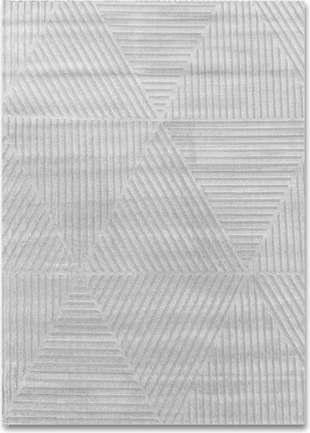 Stílusos Szőnyeg 120X170 CM Elegáns Minta A Nappaliban Világos Szürke Színben