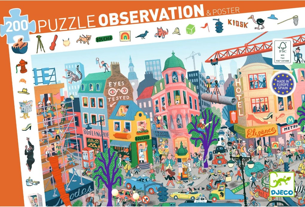 Megfigyeltető puzzle - A város, 200 db-os - The city