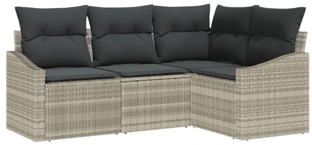 Kert étkező szett párnával tárolóval 4 pcs Világosszürke