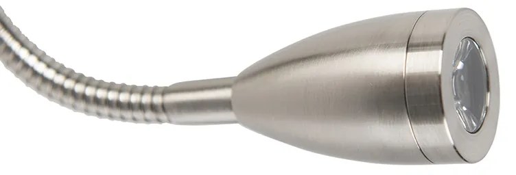 Modern fali lámpa acélból fehér búrával - Brescia