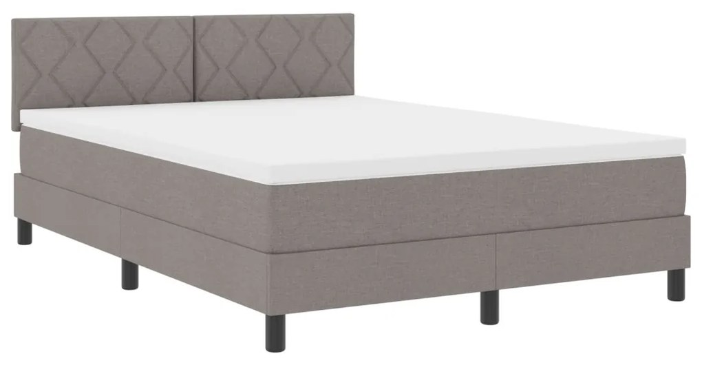 Boxspring Ágy Matrac Fappal 140x200 cm Taupe