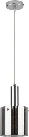 Rabalux beltéri függeszték  e27 60w króm/füstszínű üveg donati
