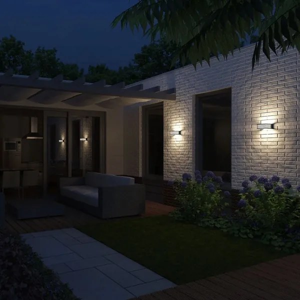 Philips - Kültéri fali lámpa SHADES 1xE27/15W/230V IP44 ezüst