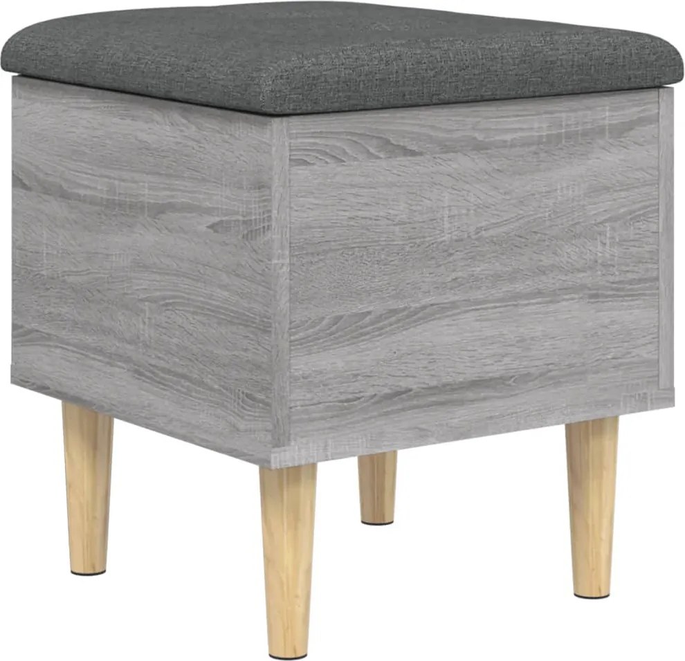 vidaXL szürke sonoma színű szerelt fa tárolópad 42x42x46 cm
