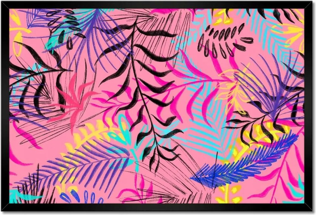 Bekeretezett poszterek 60x40 Rózsaszín kompozíció Virágok