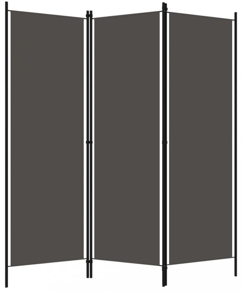 antracitszürke 3 paneles paraván 150 x 180 cm