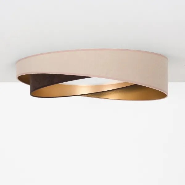 BRILAGI-LED Mennyezeti lámpa VELVET TWIST LED/24W/230V 4000K átm. 55 cm bézs/barna/arany