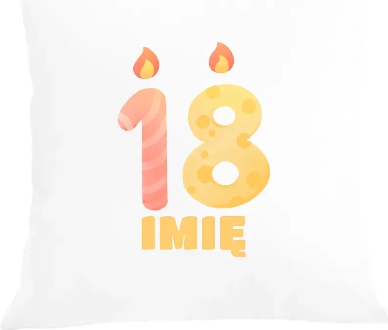 Személyre szabott párna párnahuzat 18 Születésnap Tizennyolcadik Az Ön neve