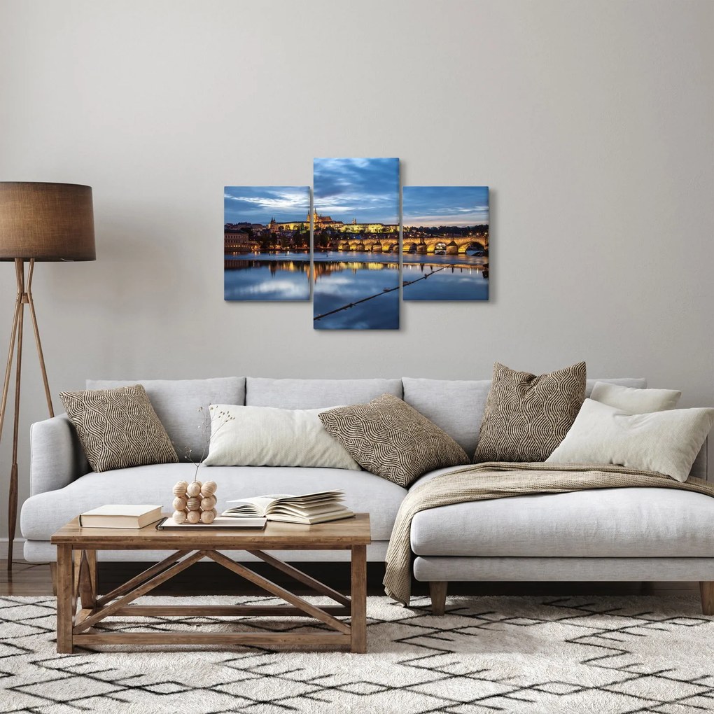 A prágai vár és a Károly-híd képe (90x60 cm)