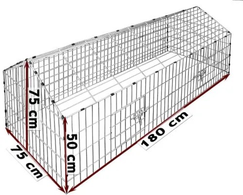 Cadoca® Nyúlkunyhó 180 x 75 cm - kék színű lombkorona