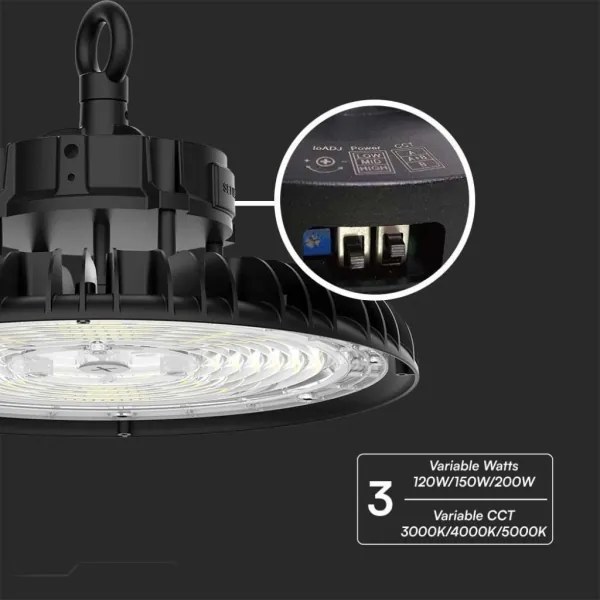 LED ipari lámpa UFO High Bay 200W 230V 3000K/4000K/6000K IP65