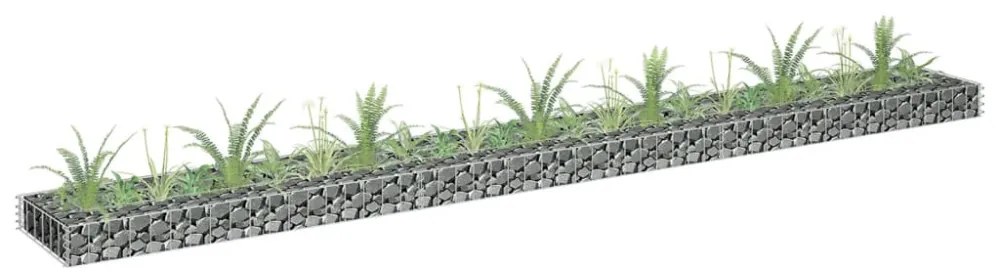 horganyzott acél gabion magaságyás 270 x 30 x 10 cm