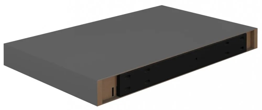 magasfényű szürke MDF lebegő fali polc 40 x 23 x 3,8 cm