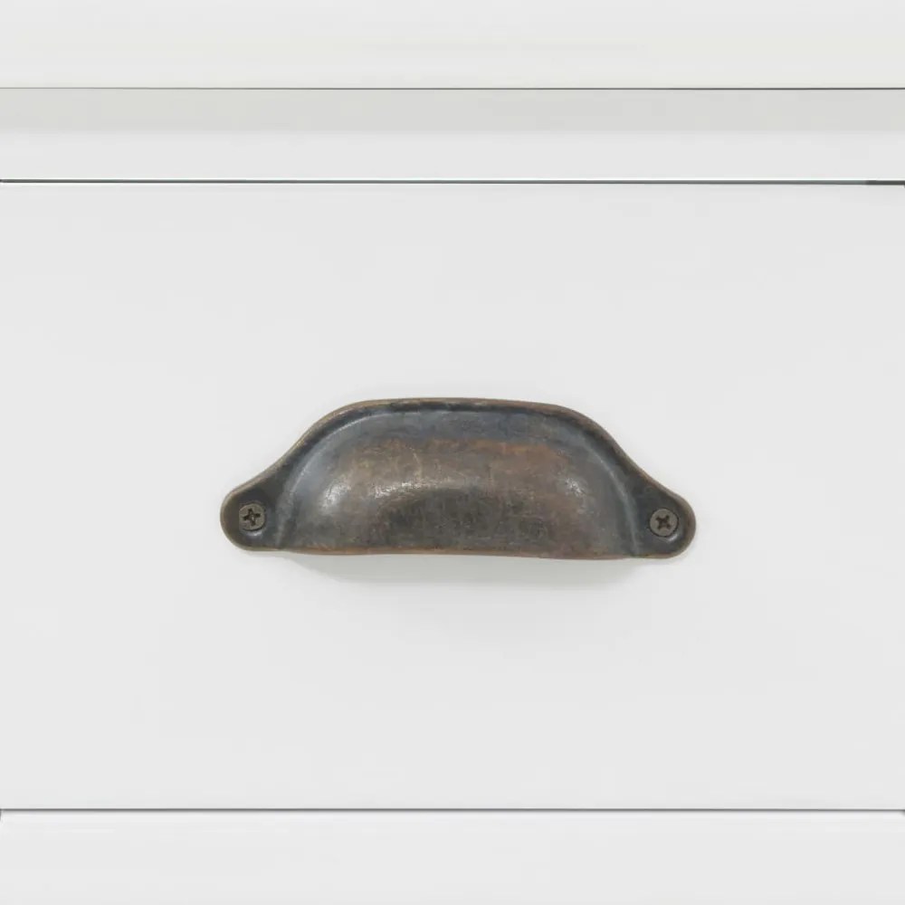 3 ajtós MDF és fenyőfa tálalószekrény 105 x 35 x 77,5 cm