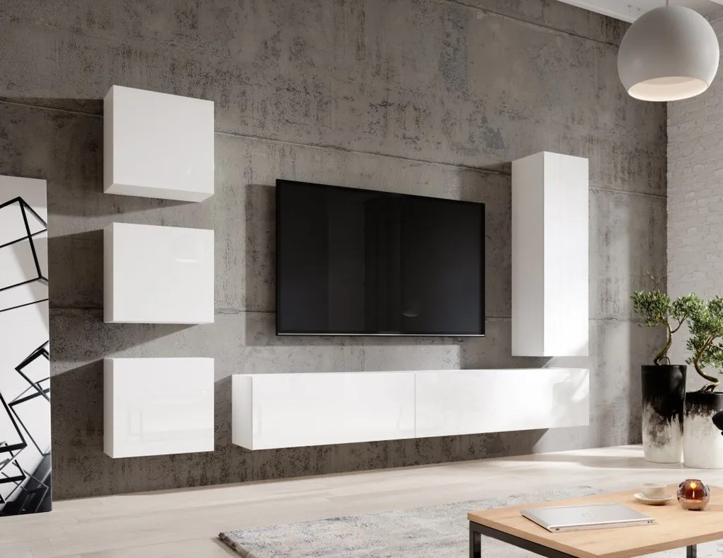 VIVIEN 08 SZAFKA WISZĄCA biały/biały połysk