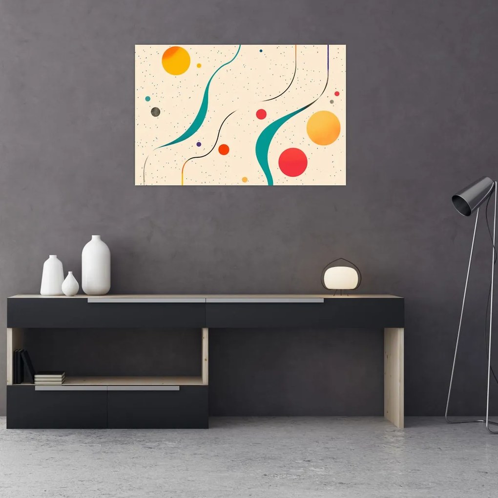 Kép - Minimalista színes illusztráció (90x60 cm)