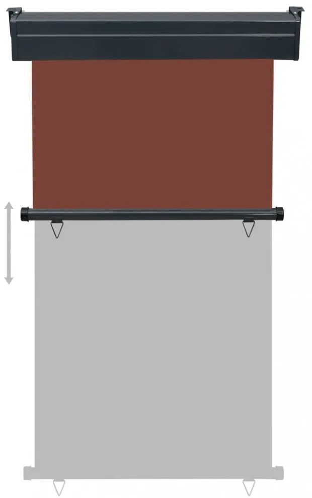 barna oldalsó terasznapellenző 105 x 250 cm