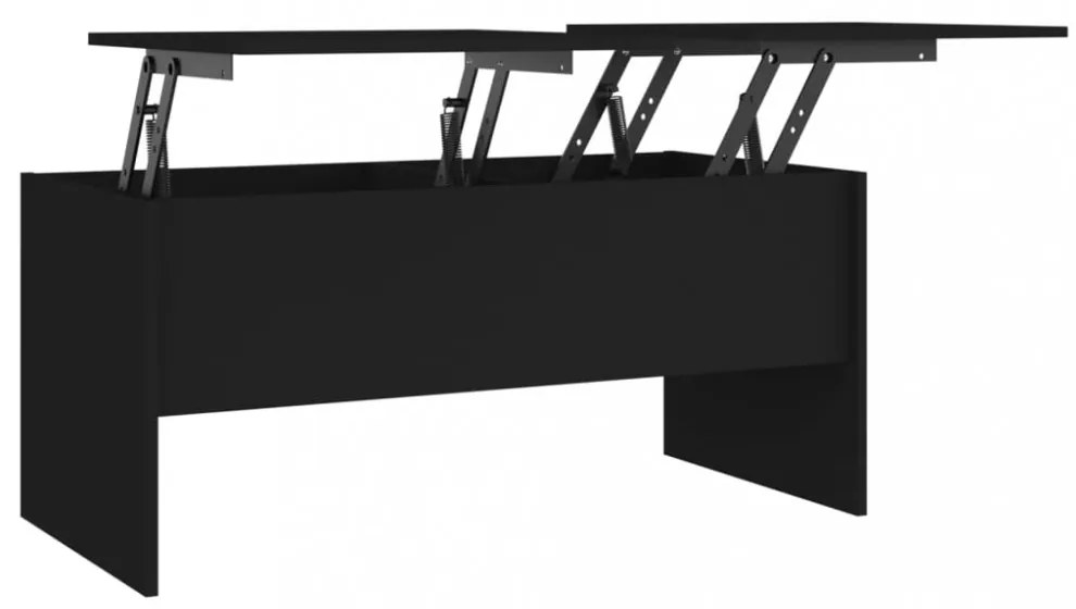 fekete szerelt fa dohányzóasztal 102 x 50,5 x 46,5 cm