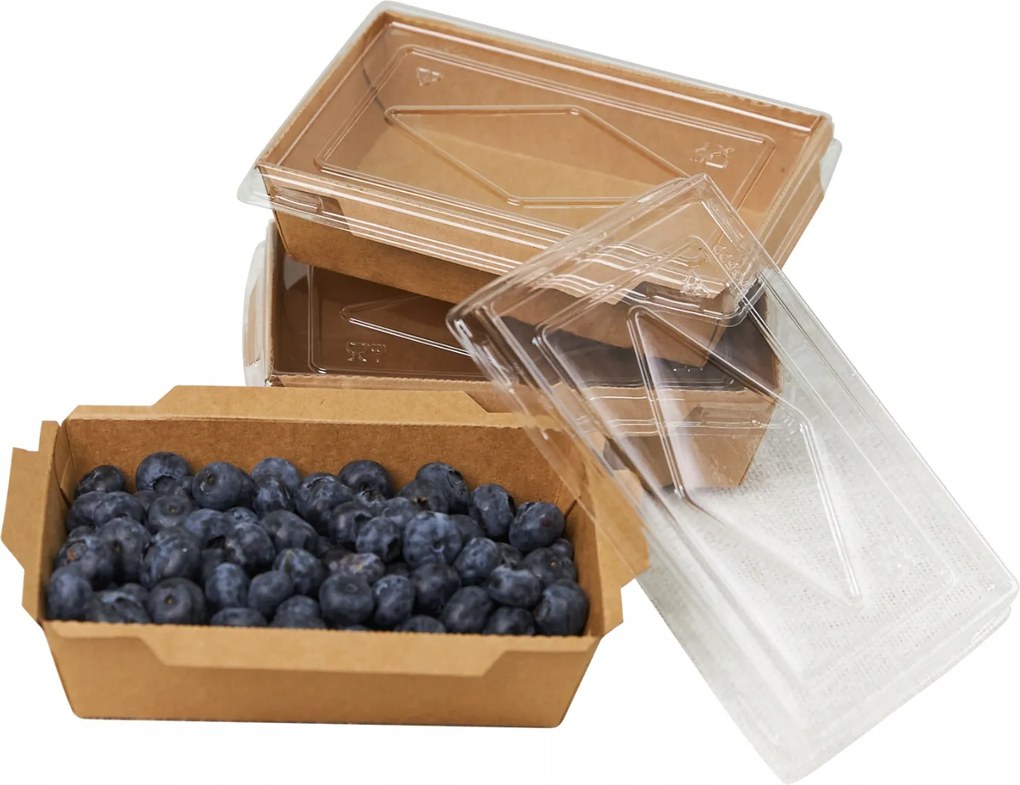 50 db Ebéd papírdobozok fedéllel 500 ml take away catering elvitelre