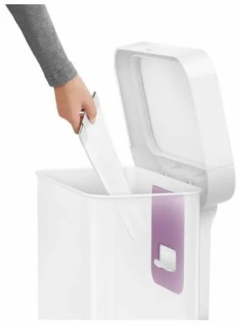 Simplehuman pedálos szemeteskosár 45 l, ezüst