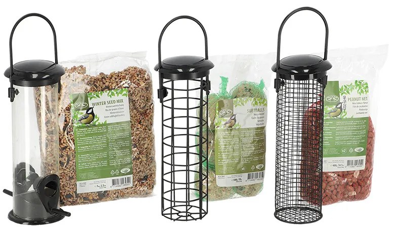 Teljes madáretető készlet madáreledellel, 3 db-os