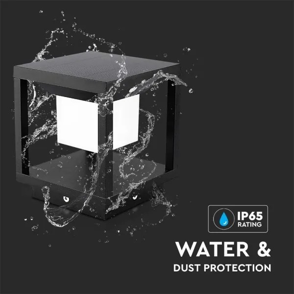 LED napelemes lámpa szenzorral LED/2W/5,5V 3000K IP65 2600 mAh fekete